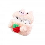 Wholesale Airpod Pro Cute Design Cartoon Handcraft Wool Fabric Cover Skin (Strawberry Pig)